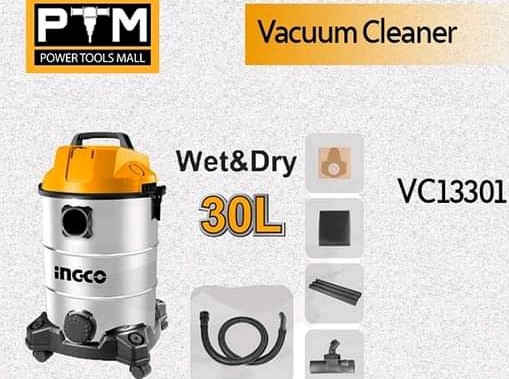 Ingco Vaccum Cleaner 30 L Industrial Vacuum Cleaning Machine