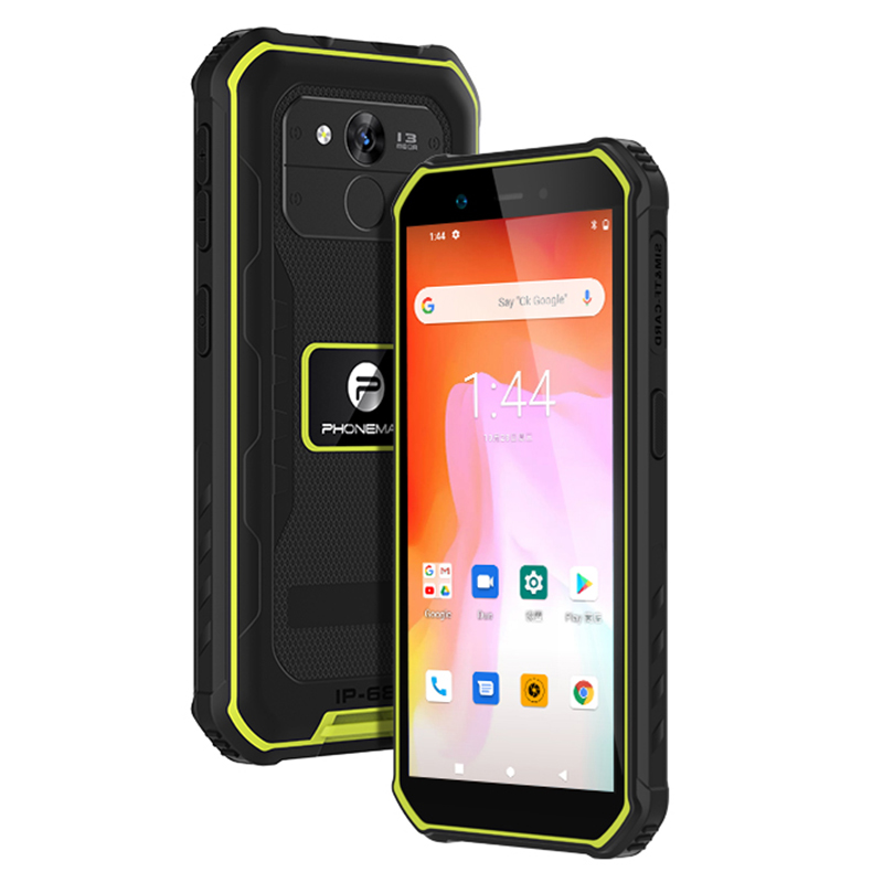 Mobile Phone   Ip68 Waterproof 5.5" Quad Core Android10.0 Rugged Smartphone Nfc