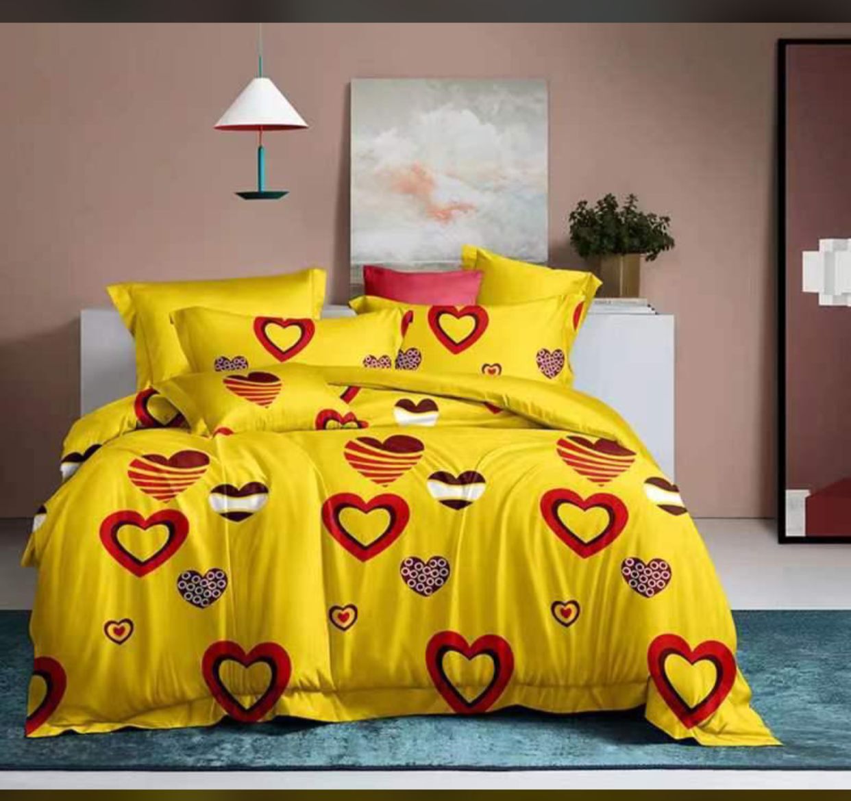 Double Bed Size Bedsheets Bed Set 1 Double Bedsheet With 4 Pillow Cover
