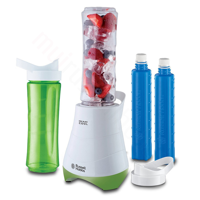 Russell Hobbs Blender   'Explore Mix And Go Cool' Smoothie Maker With 3 Portable Blending Bottles 25160 56