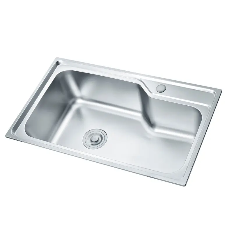 Stainless steel single bowl sink for farmhouse kitchen