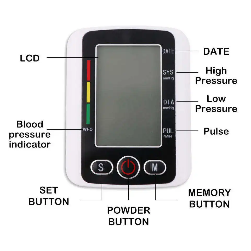 Bp machine with voice function automatic digital arm blood pressure monitor