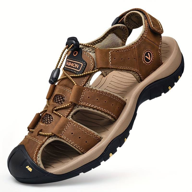 Mens sandals outdoor sport slippers comfortable breathable non-slip water shoes, lightweight hollow out slide for summer hiking beach any size