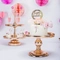 Silver-gold round hanging crystal beaded mirror dessert mini cup cake stand set wedding
