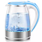 Water kettle led indicator 1.7l glass water boiler