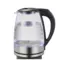 Water kettle led indicator 1.7l glass water boiler