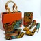 African women bag with purse, heel, flat shoe and ear rings for ladies 