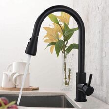 Pull Out Kitchen Tap Water Pull Down Sprayer Faucet Single Hole Deck