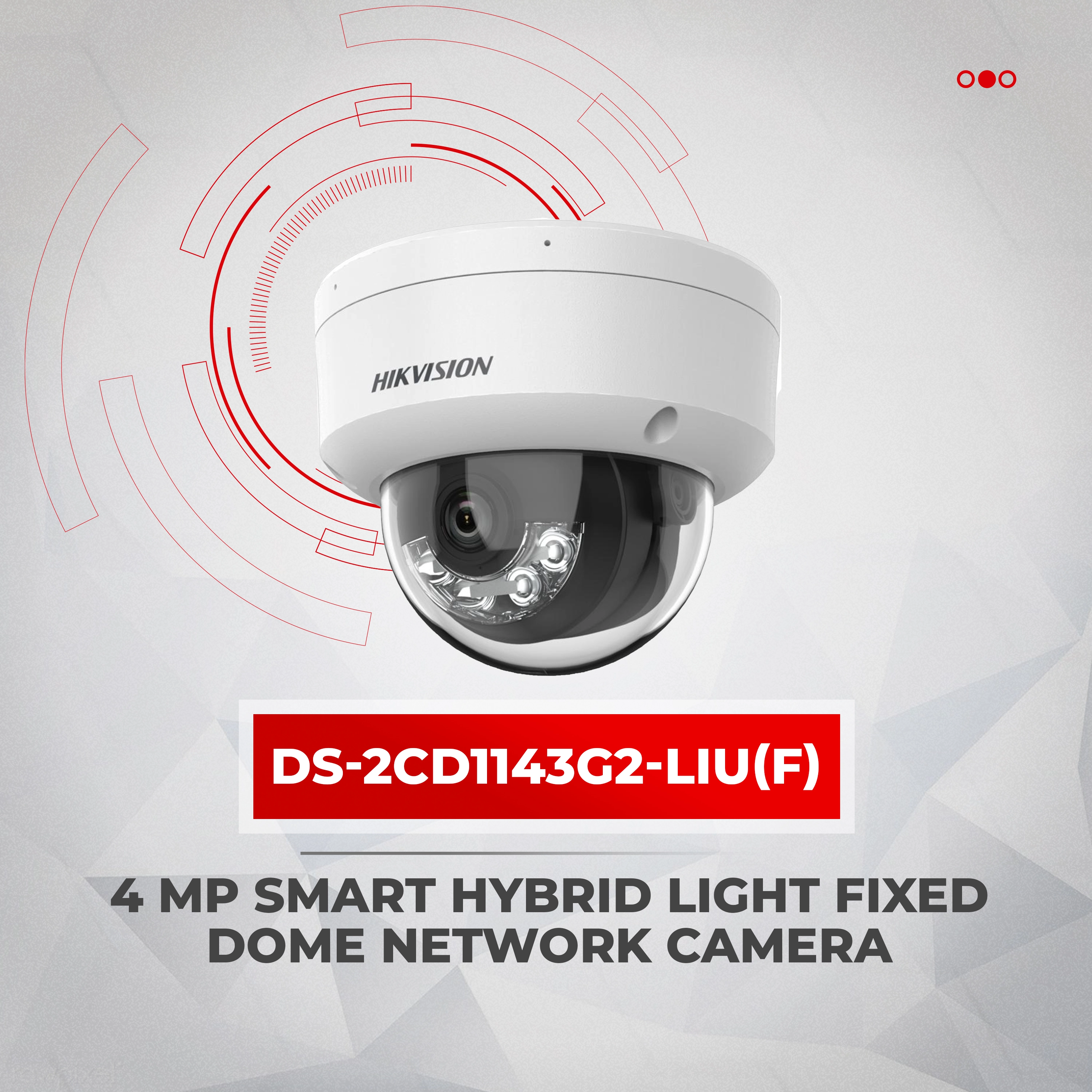 Cctv hikvision 4mp smart hybrid light fixed dome network security surveillance camera 