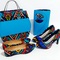 African women bag with purse, heel, flat shoe and ear rings for ladies 