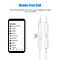 High quality usb c digital earbuds with microphone noise cancelling hifi stereo headphones - white
