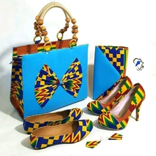 African Matching Shoes, Sandals, Purse And Bag Set For Ladies Fashion Afrique