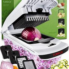 Vegetable Chopper Onion Chopper Food Chopper Manual   4 Blades Spiralizer Vegetable Slicer Onion Cutter With Container