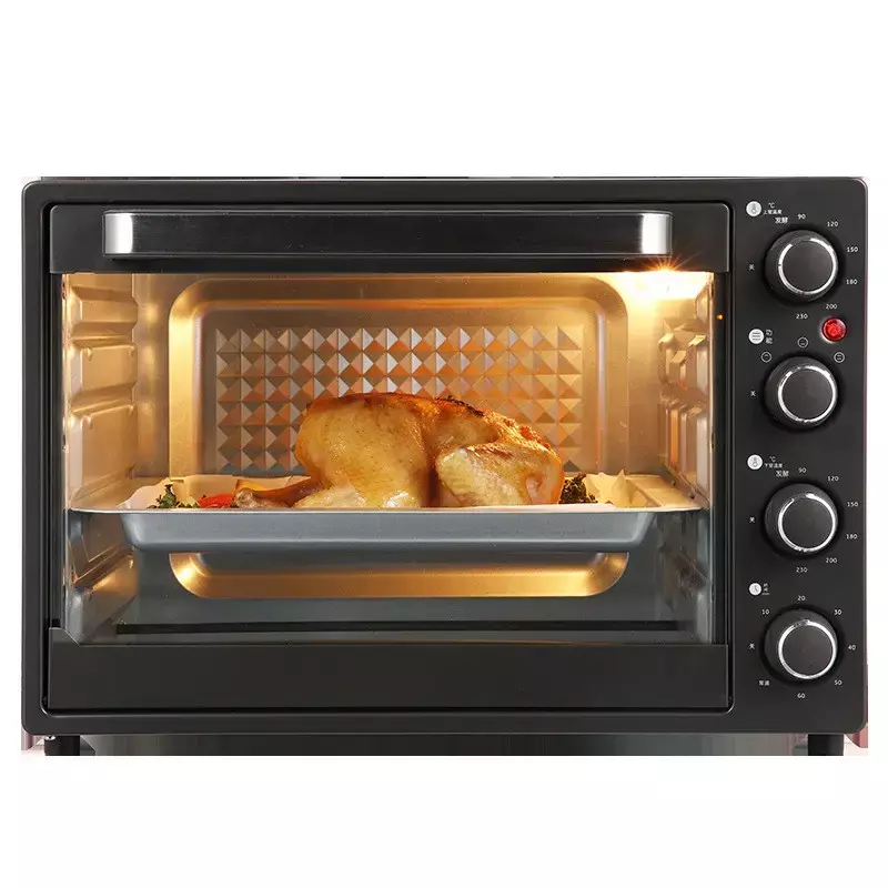 Electric oven 40l large capacity wholesale multi-function toaster oven portable tabletop for cooking baking oven 1650w 60 min timer with auto shut off 90-230° 