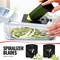Vegetable chopper onion chopper food chopper manual - 4 blades spiralizer vegetable slicer onion cutter with container