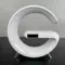 Wireless phone charger 5 in 1 portable g-shaped 15w  with alarm clock led light wireless speaker smart bedside table lamp