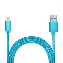 2 M Type C Weave Braided High Quality Data Sync Cable Usb Charger Charging Cord   Blue