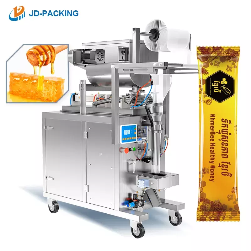 Liquid paste packing machine automatic deterg liquid slime honey pack filling sachet paste packaging machinery for honey 10-100ml