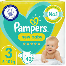 Asda Pampers New Baby Size 3, 6kg To 10kg, 42 Nappies Per Pack