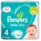 Asda pampers baby-dry size 4, 9kg to 14kg, 44 nappies in essential pack