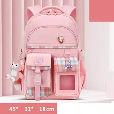 School Bags Large Capacity Double Shoulder Backpack Bag Pink