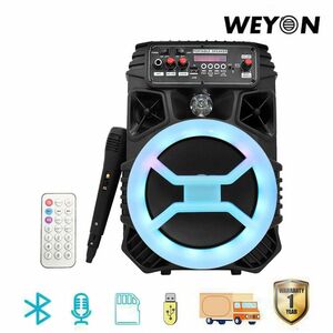 Weyon 8'' Outdoor Portable Wireless Bluetooth Speaker