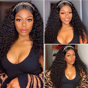 High Quality Human Hair Wigs Virgin Remy Brazilian Natural Transparent Frontal Kinky Curly