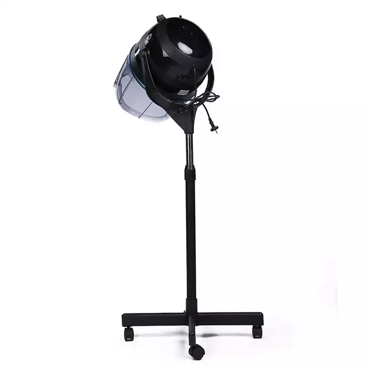 Stand hair dryer for salon professional bonnet hooded standing hair dryer with wheels and adjustable height