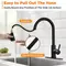 Pull-out kitchen tap water pull down sprayer faucet single hole deck