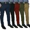 Men trousers 5-piece formal chino trousers set - multicolour